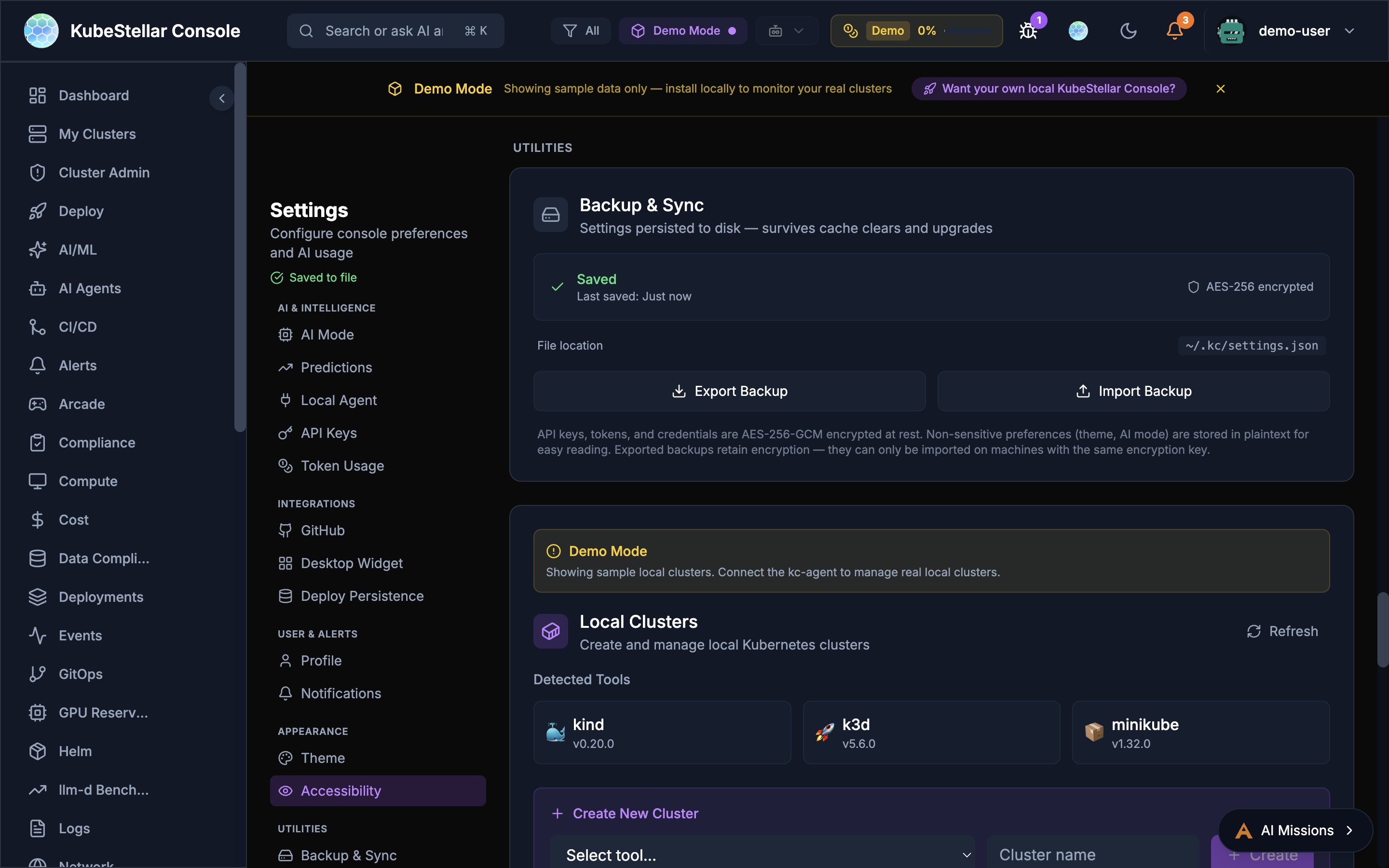 Settings - Updates and Developer Setup